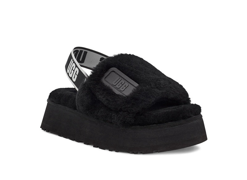 2258 Disco Fuzz Sandals – Black (In Stock)