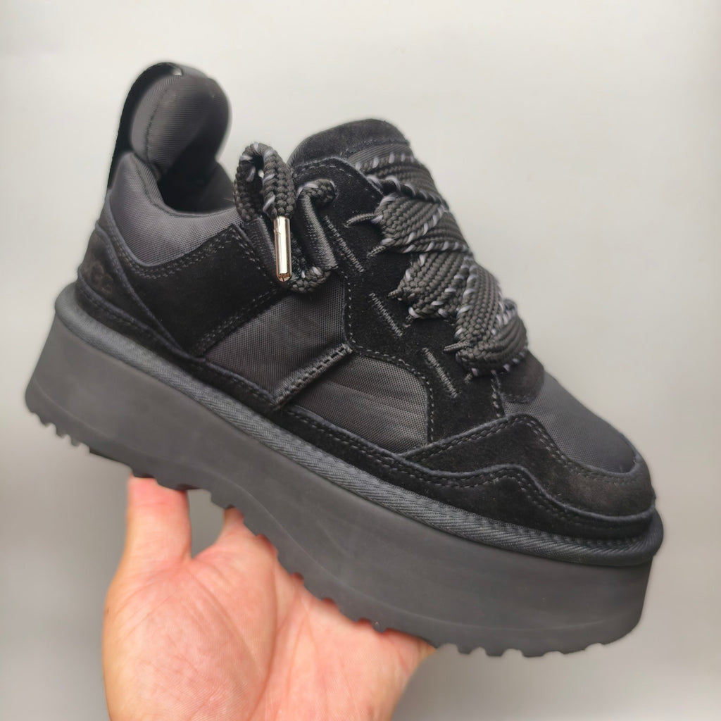 1541 Chunky Dad Sneakers – Black Lace-Up Casual (In Stock)