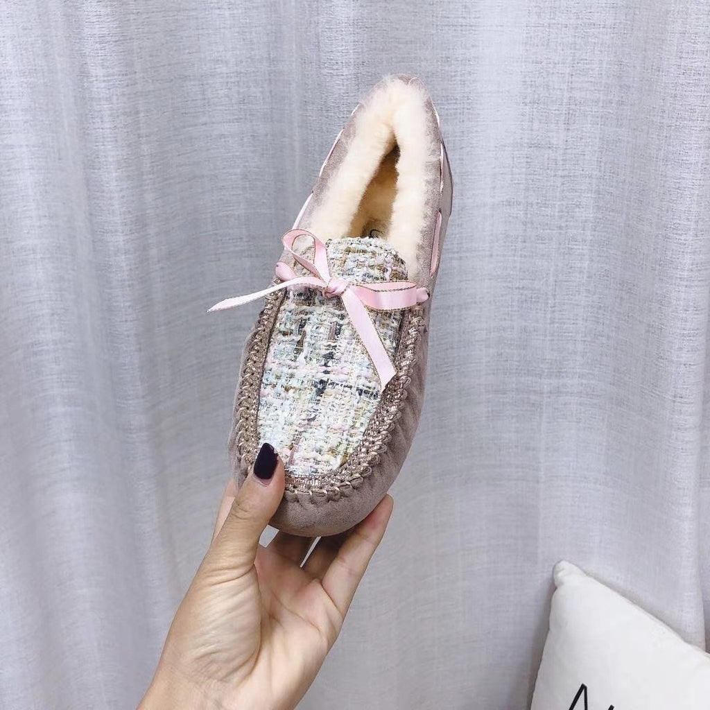 5623 Chanel-Style Driving Loafers – Dusk Pink (New Arrival)
