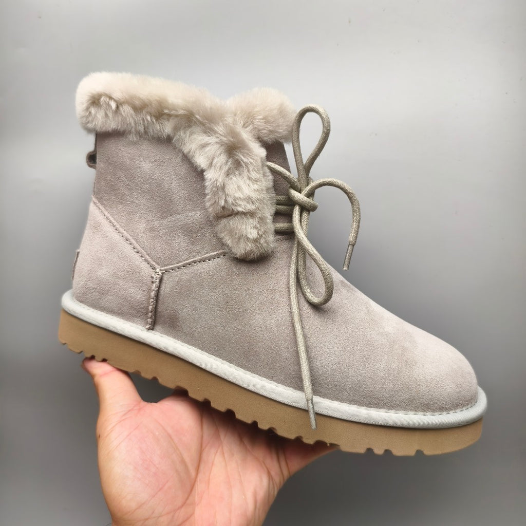 4576 Mid-Top Lace-Up Casual Sneakers – Gray (In Stock)