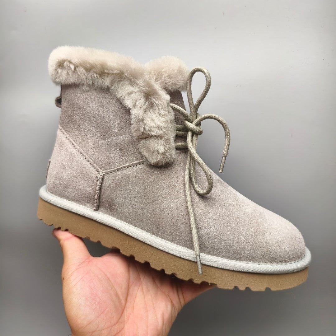 4576 Mid-Top Lace-Up Casual Sneakers – Gray (In Stock)