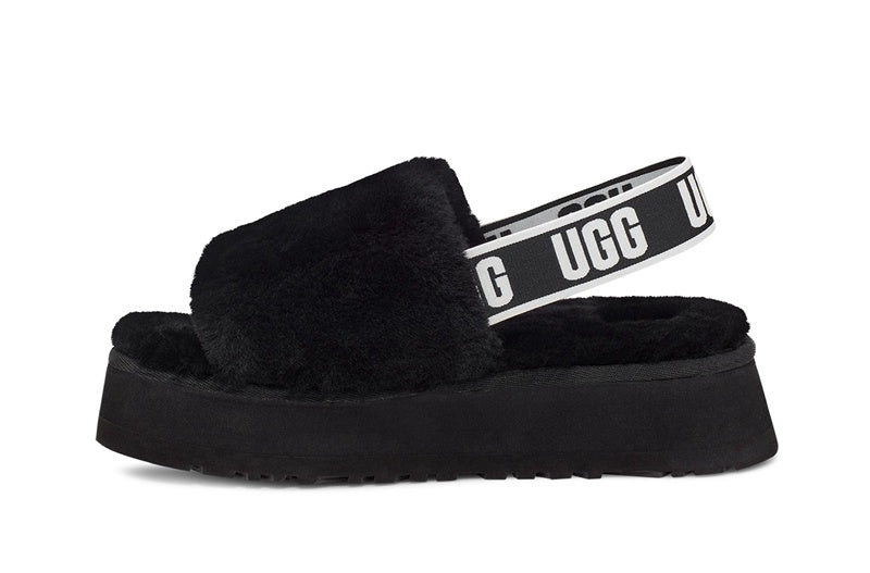 2258 Disco Fuzz Sandals – Black (In Stock)