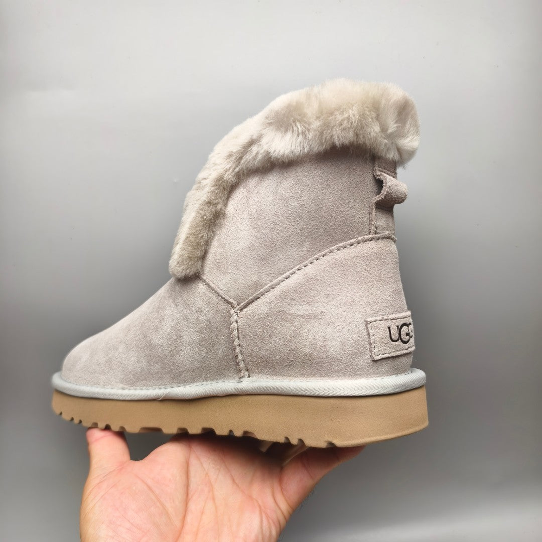 4576 Mid-Top Lace-Up Casual Sneakers – Gray (In Stock)