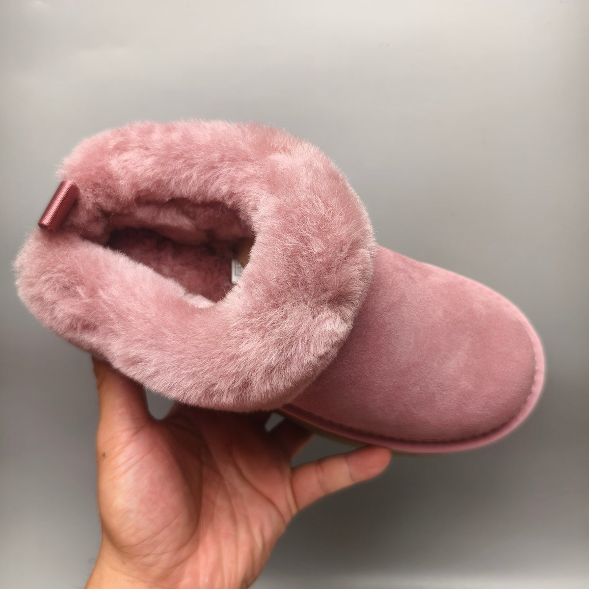 1393 Chunky Sole Suede Slip-On Lazy Shoes – Pink (In Stock)
