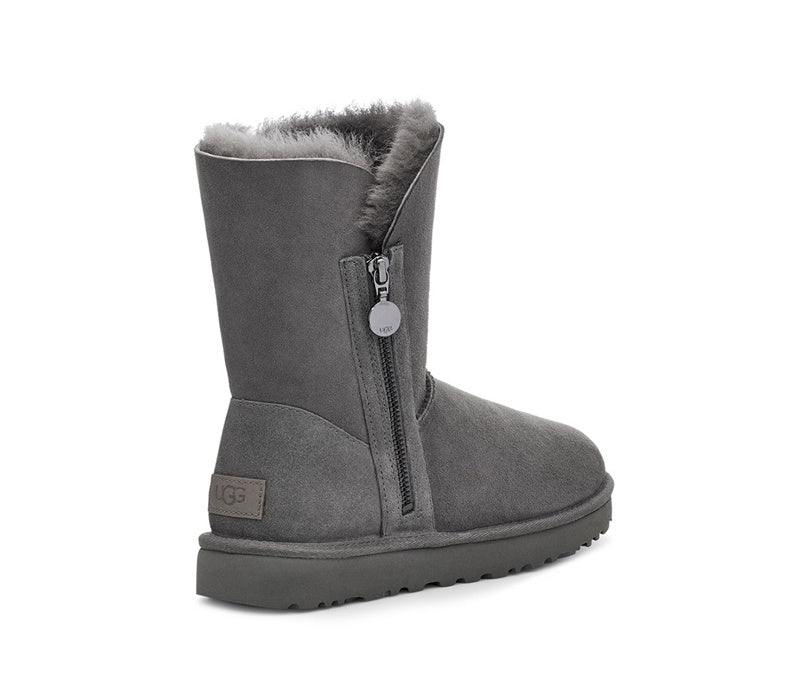 2480 Side Zip Mid-Calf Boots – Gray (In Stock)