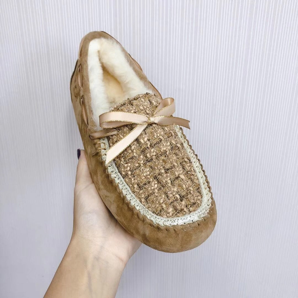 5623 Chanel-Style Driving Loafers – Chestnut (New Arrival)
