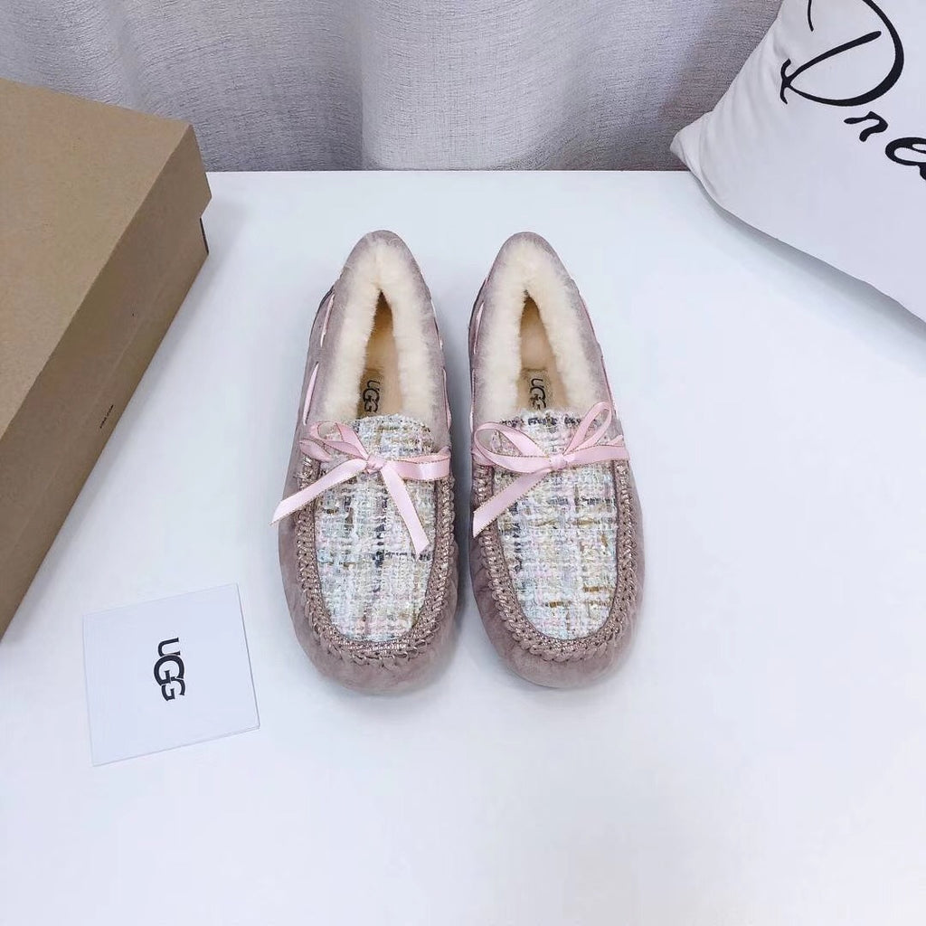 5623 Chanel-Style Driving Loafers – Dusk Pink (New Arrival)