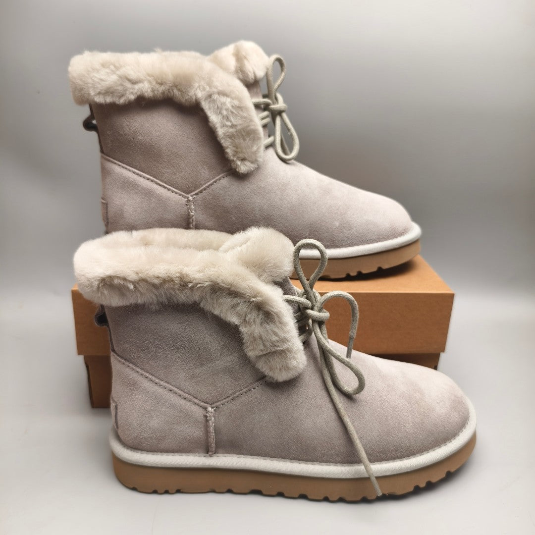 4576 Mid-Top Lace-Up Casual Sneakers – Gray (In Stock)