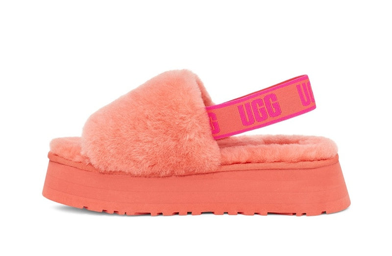 2258 Disco Fuzz Sandals – Coral Red (In Stock)