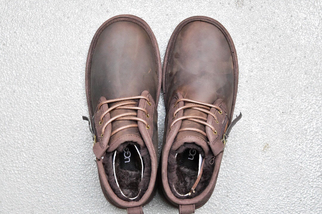 3883 Crazy Horse Leather Zipper Men’s Boots (New Arrival)