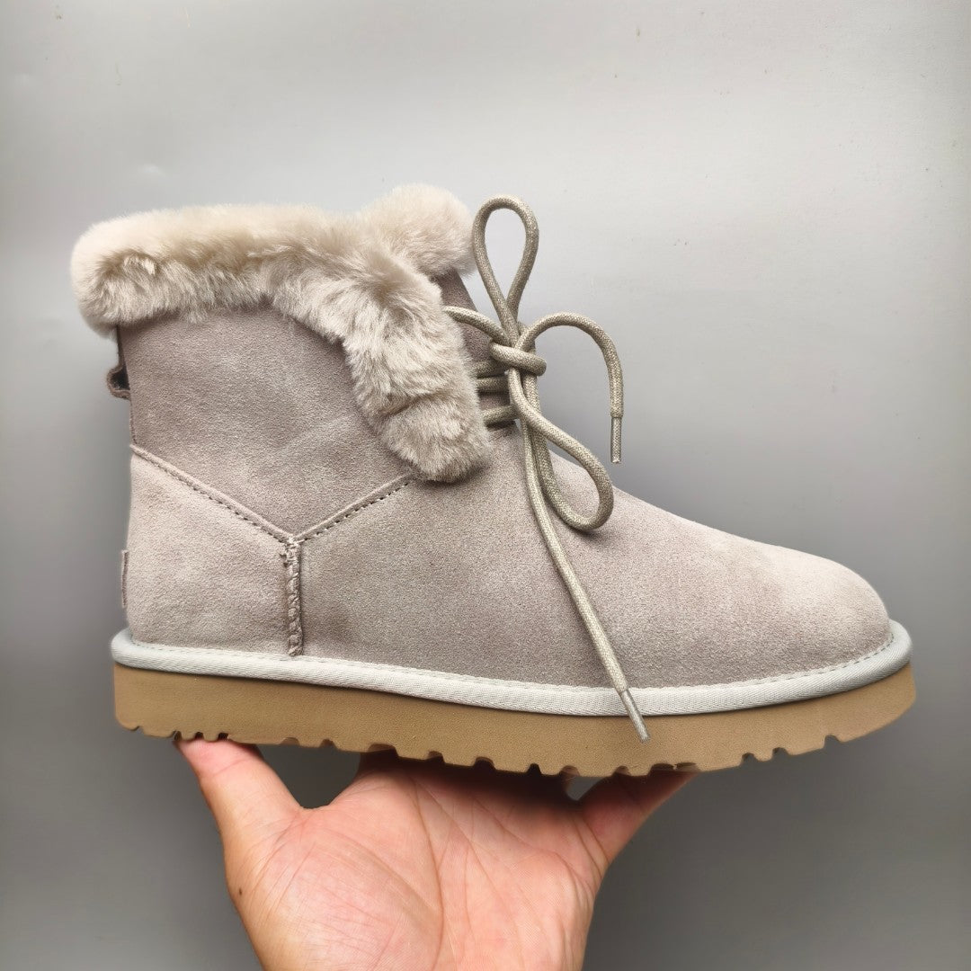 4576 Mid-Top Lace-Up Casual Sneakers – Gray (In Stock)