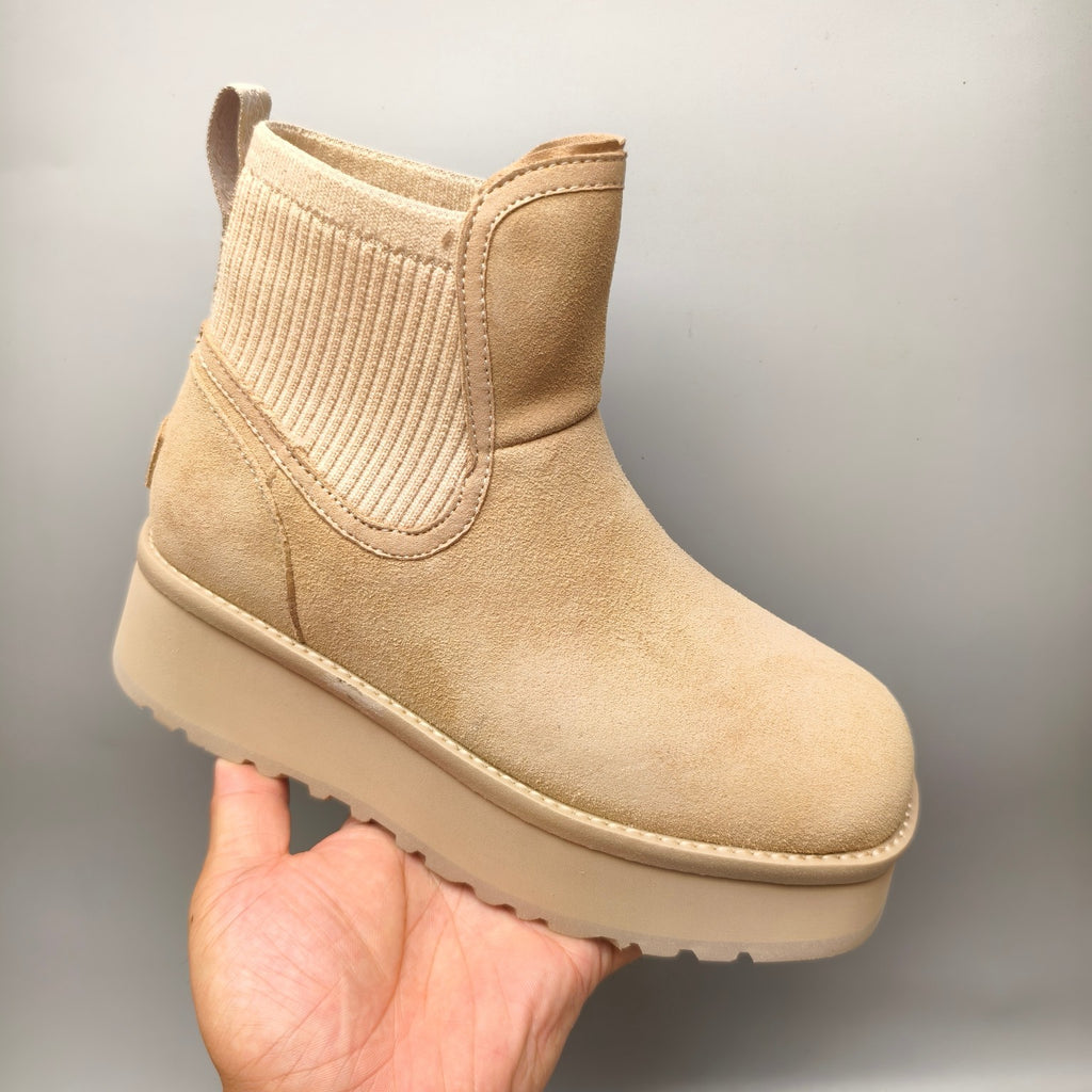 3258 5cm Platform Fashion Casual Shoes – Sand (In Stock)