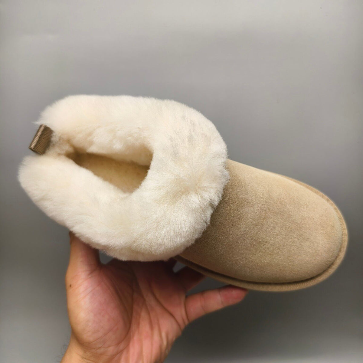 1393 Chunky Sole Suede Slip-On Lazy Shoes – Sand (In Stock)