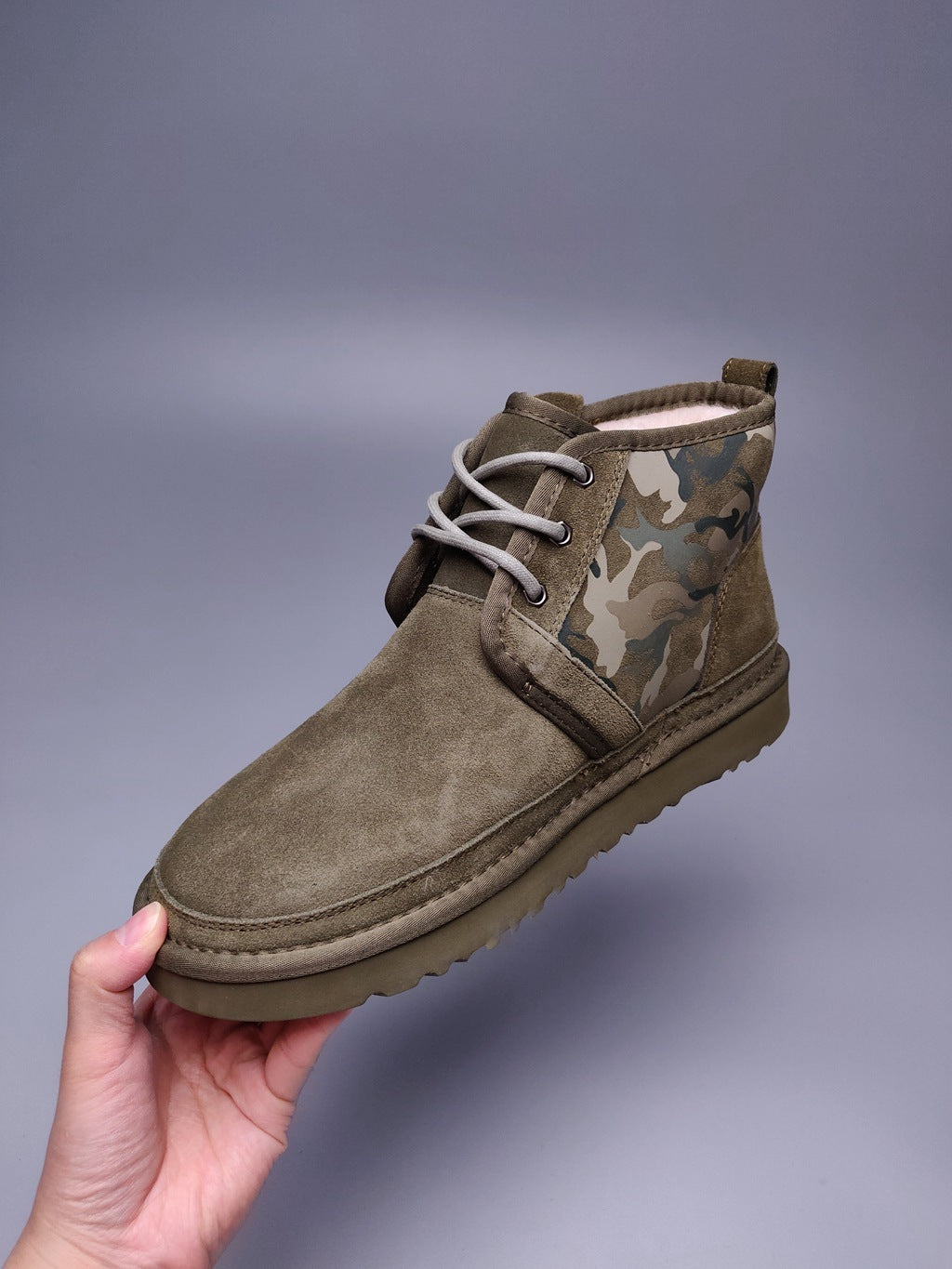4193 Men’s Colorblock Camo Sneakers – Army Green (In Stock)