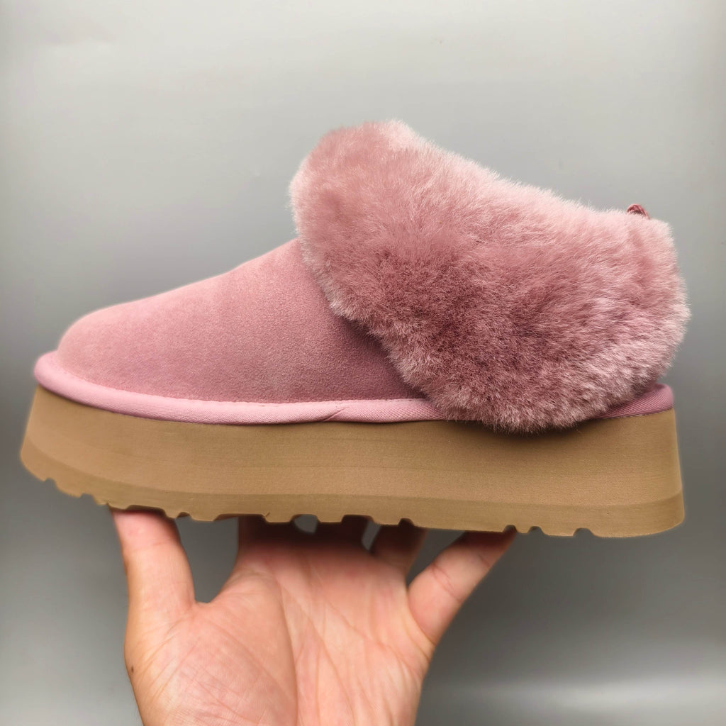 1393 Chunky Sole Suede Slip-On Lazy Shoes – Pink (In Stock)