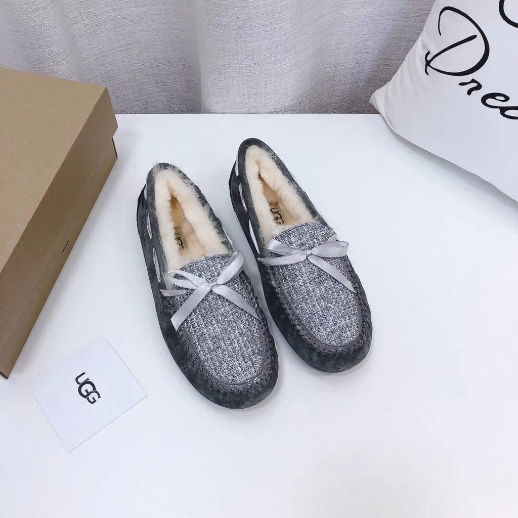 5623 Chanel-Style Driving Loafers – Gray (New Arrival)
