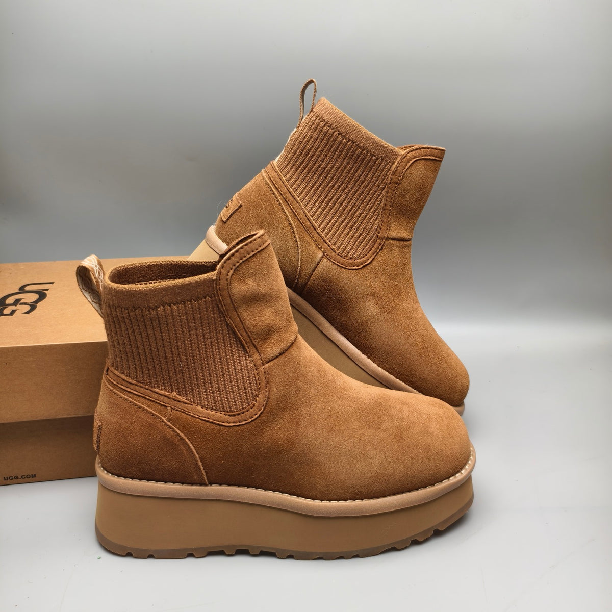 3258 5cm Platform Fashion Casual Shoes – Chestnut (In Stock)
