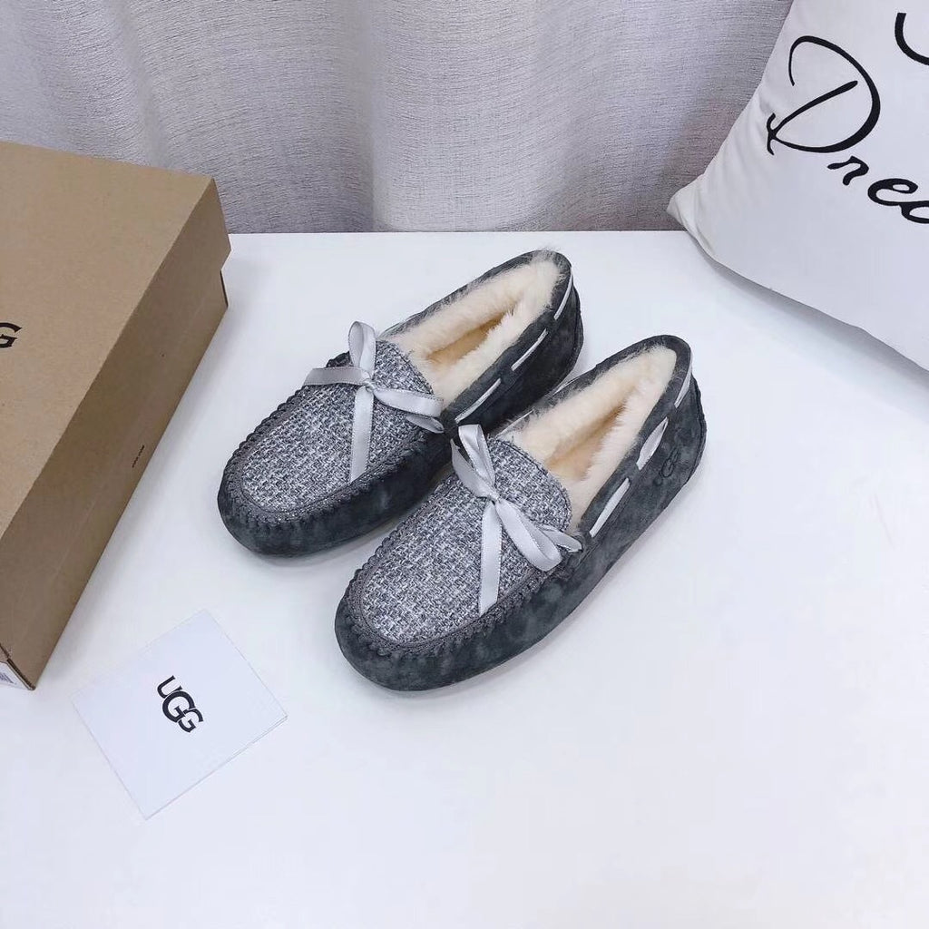 5623 Chanel-Style Driving Loafers – Gray (New Arrival)