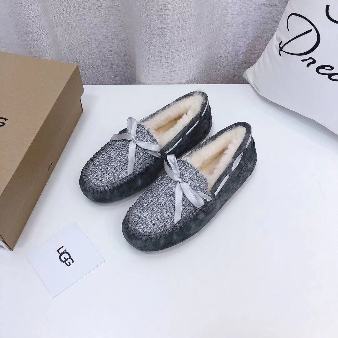 5623 Chanel-Style Driving Loafers – Gray (New Arrival)