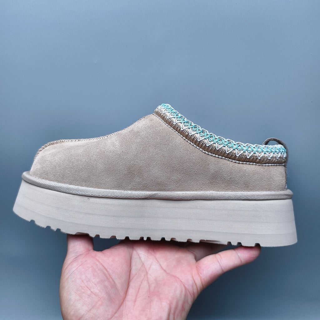 2553 Ethnic-Inspired Chunky Sole Casual Shoes – Beige (Style 2130, In Stock)
