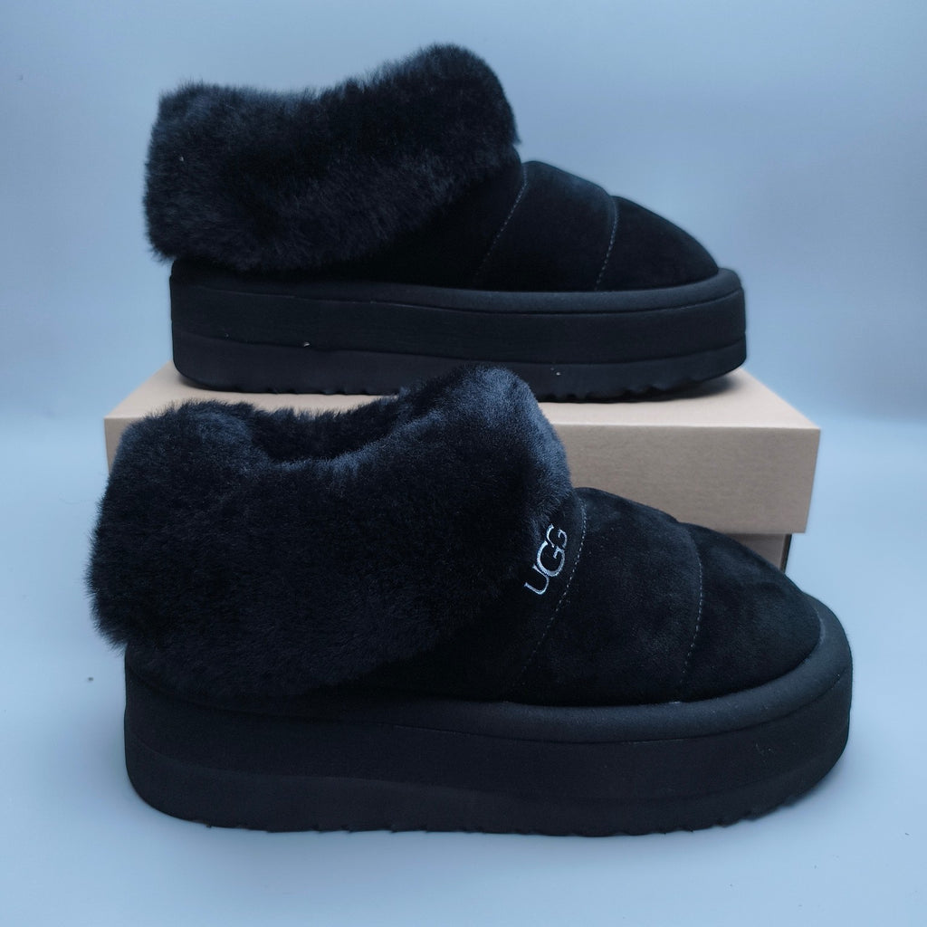 6390 Platform Slip-On Casual Shoes – Black (In Stock)