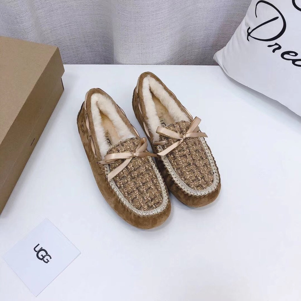 5623 Chanel-Style Driving Loafers – Chestnut (New Arrival)