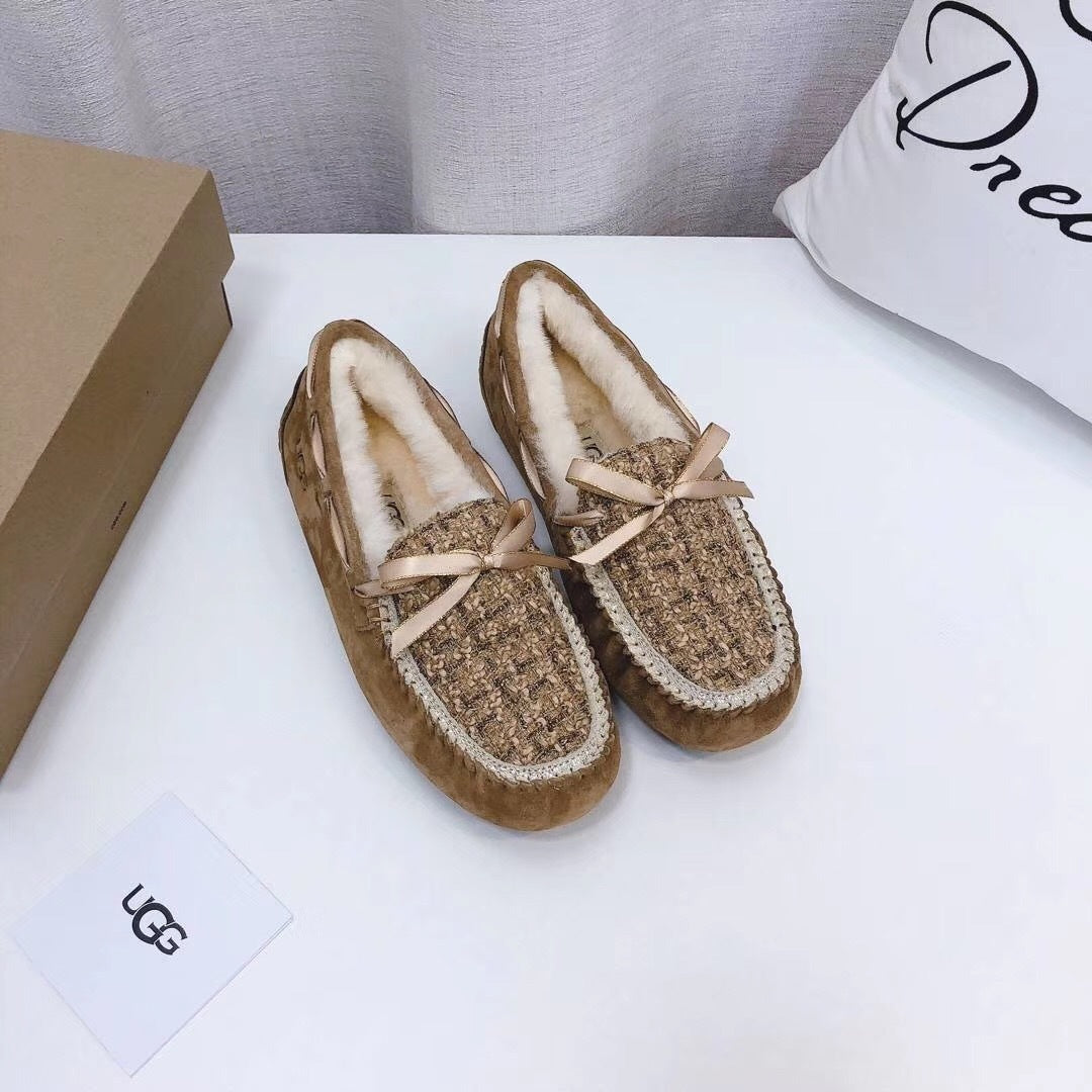 5623 Chanel-Style Driving Loafers – Chestnut (New Arrival)