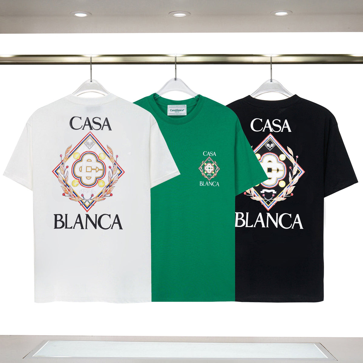 Casablanca Tennis Graphic T-Shirt Loose Oversized Short Sleeve Tee