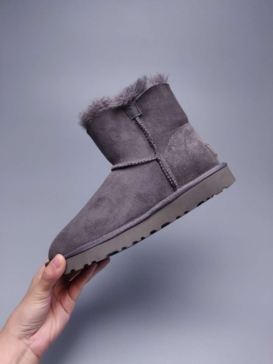 2481 Side Zip Ankle Boots – Gray (In Stock)