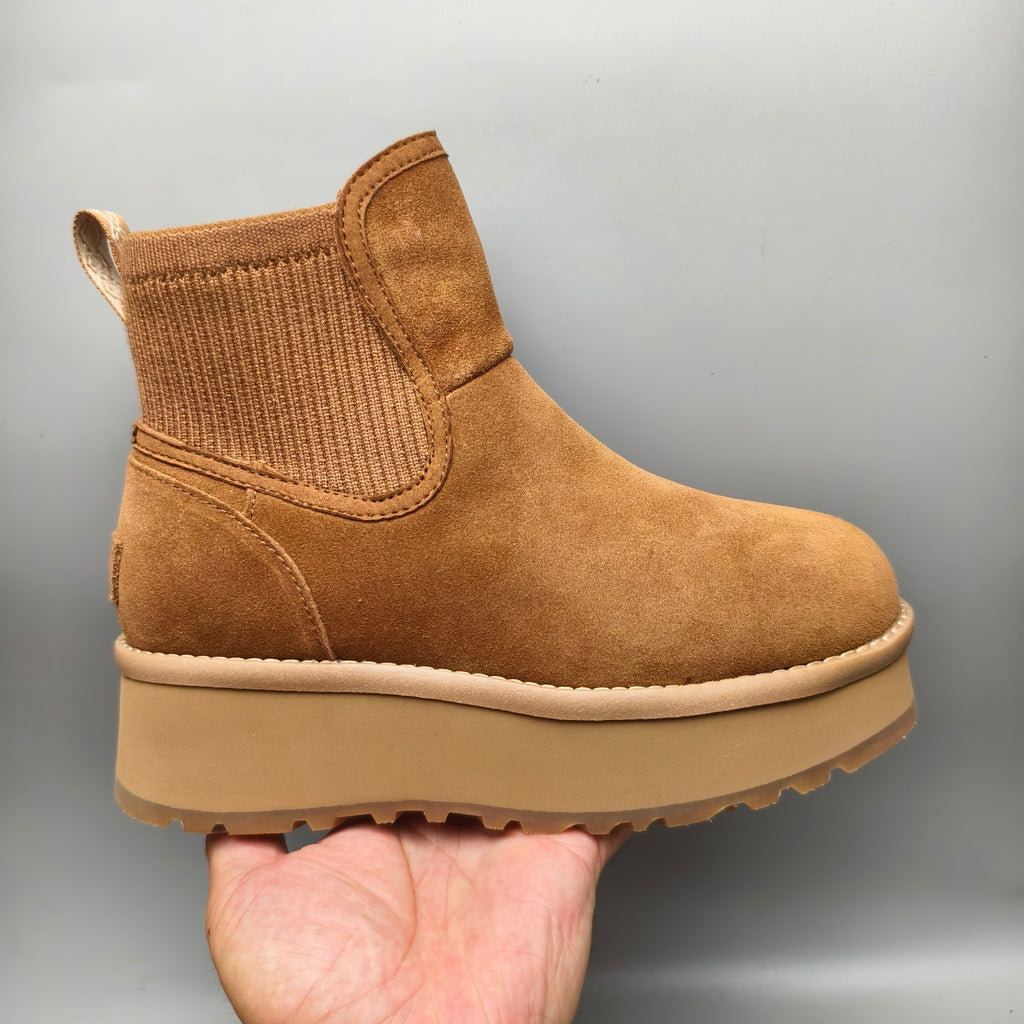 3258 5cm Platform Fashion Casual Shoes – Chestnut (In Stock)