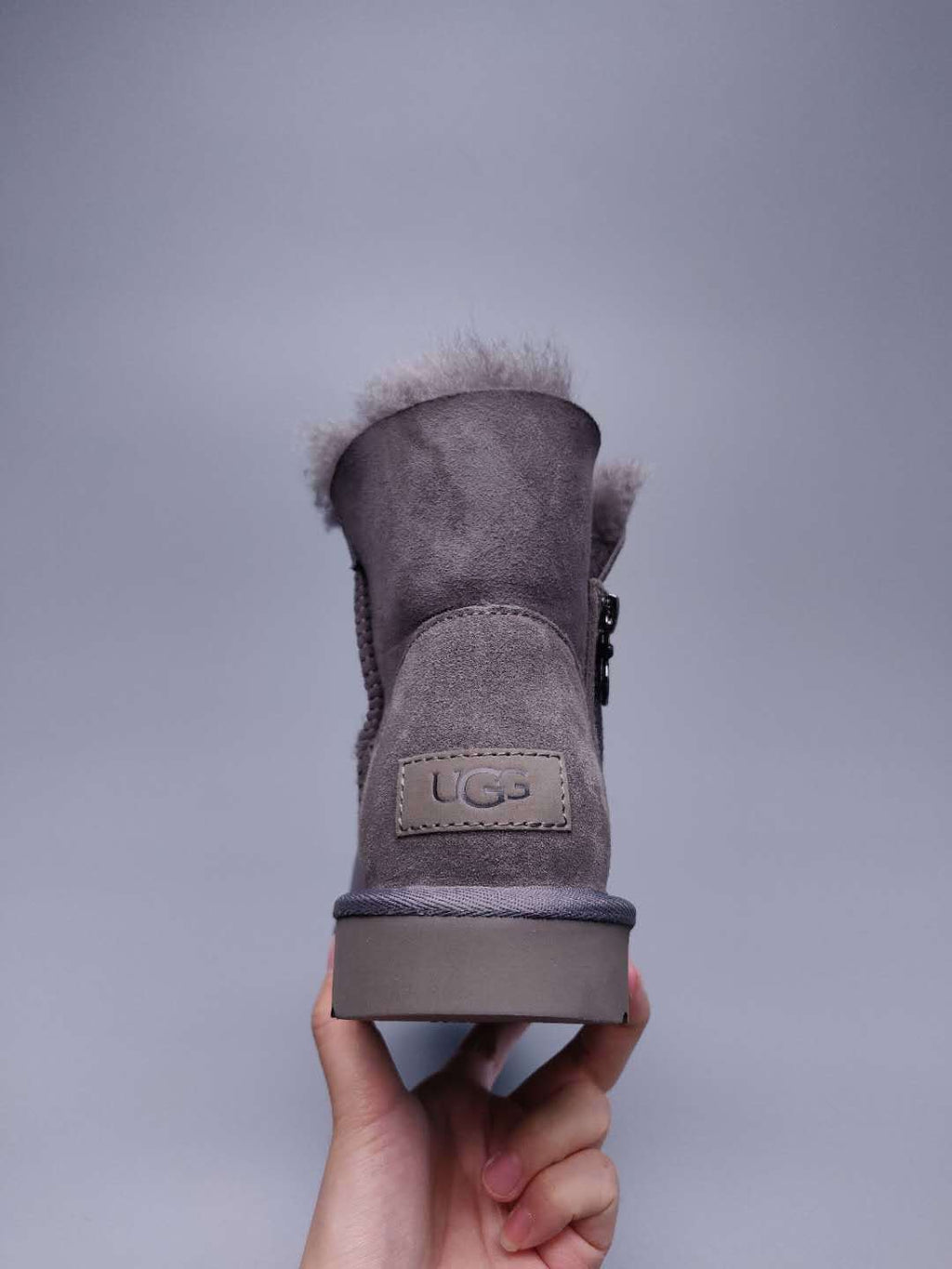 2481 Side Zip Ankle Boots – Gray (In Stock)