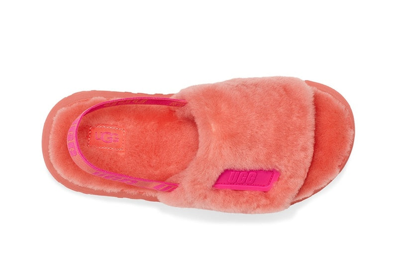 2258 Disco Fuzz Sandals – Coral Red (In Stock)