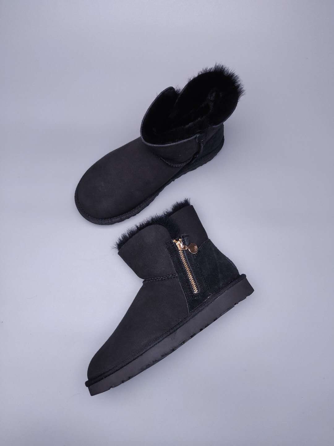 2481 Side Zip Ankle Boots – Black (In Stock)