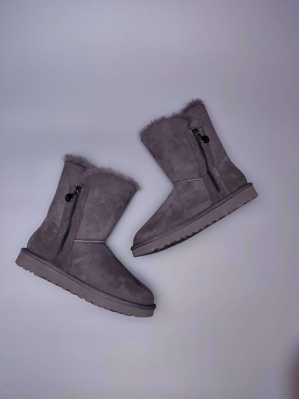 2480 Side Zip Mid-Calf Boots – Gray (In Stock)