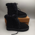 4576 Mid-Top Lace-Up Casual Sneakers – Black (In Stock)