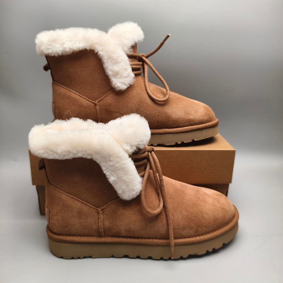 4576 Mid-Top Lace-Up Casual Sneakers – Chestnut (In Stock)
