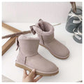 3130 Chic Bow Detail Ankle Boots – Dusty Pink (In Stock)