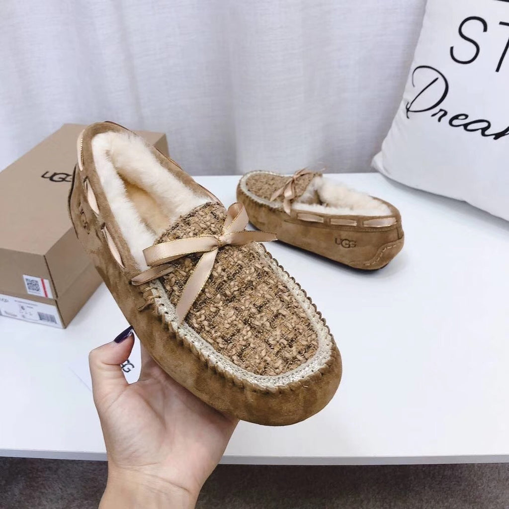 5623 Chanel-Style Driving Loafers – Chestnut (New Arrival)