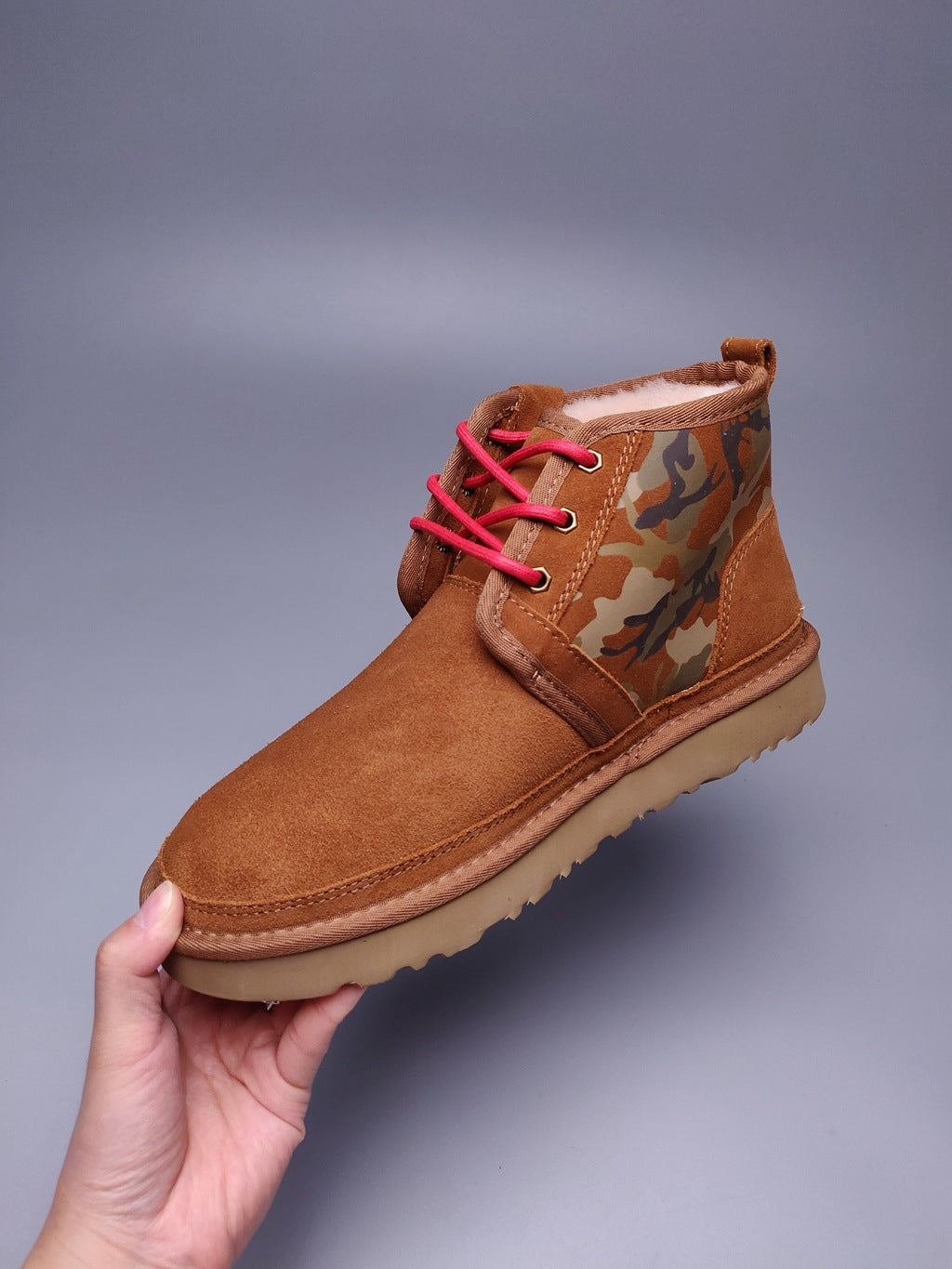 4193 Men’s Colorblock Camo Sneakers – Chestnut (In Stock)