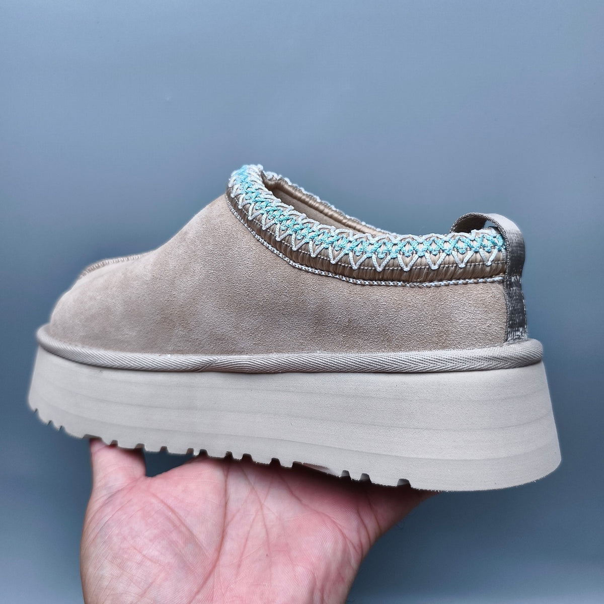 2553 Ethnic-Inspired Chunky Sole Casual Shoes – Beige (Style 2130, In Stock)