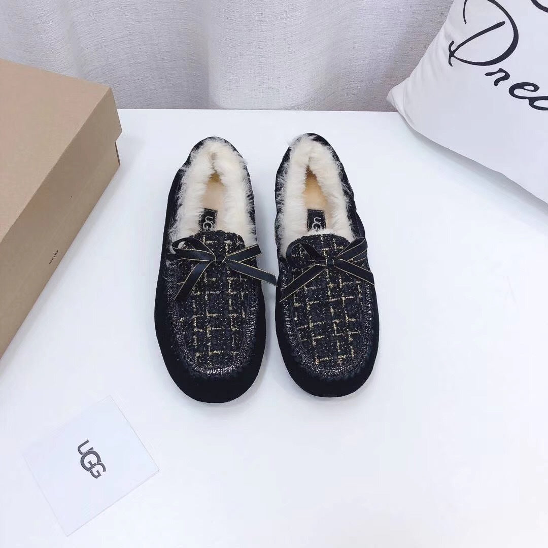 5623 Chanel-Style Driving Loafers – Black (New Arrival)