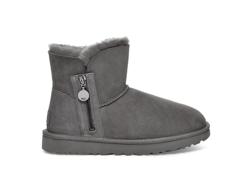 2481 Side Zip Ankle Boots – Gray (In Stock)