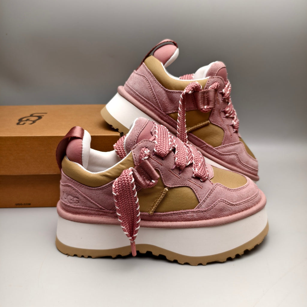 1541 Chunky Dad Sneakers – Pink Lace-Up Casual (In Stock)