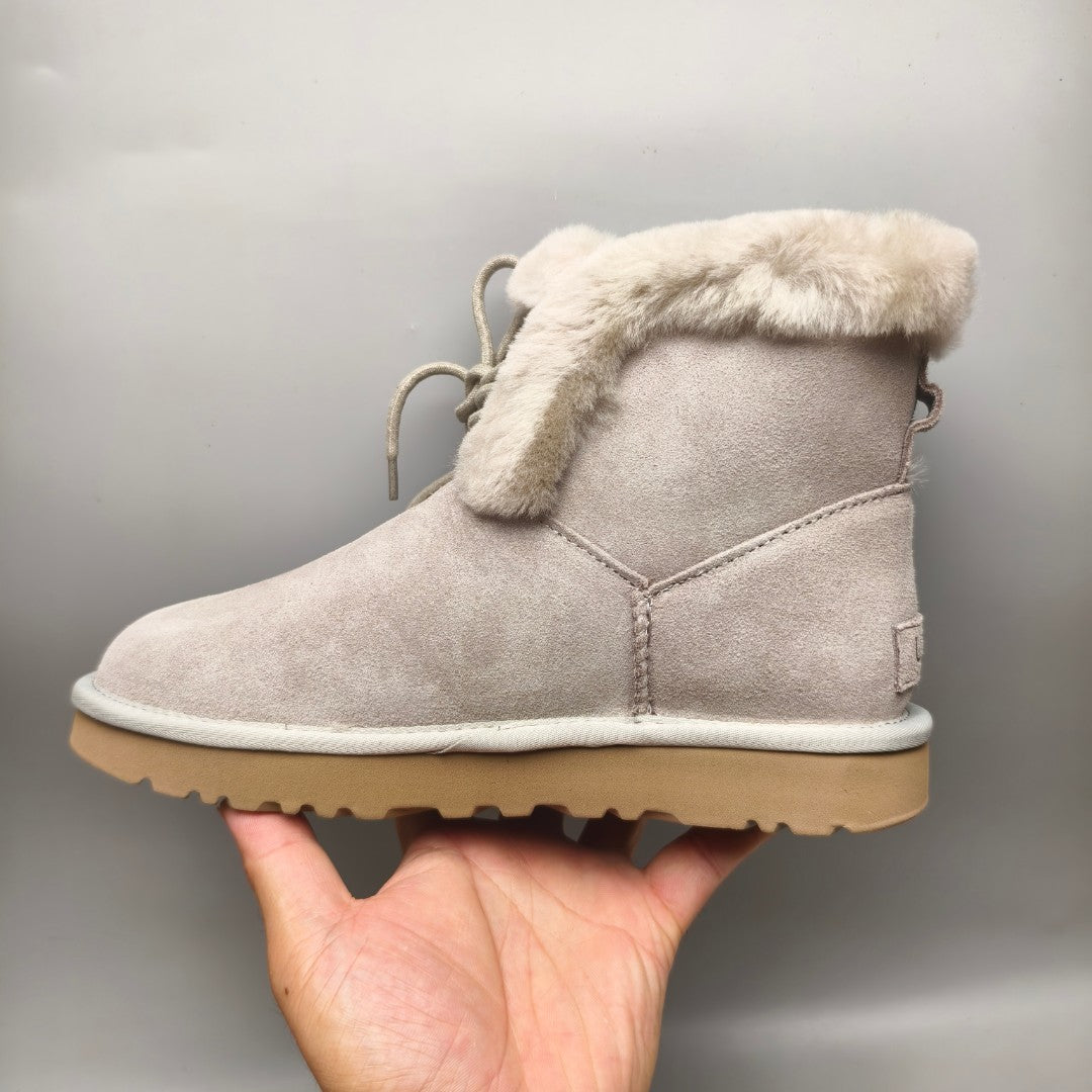 4576 Mid-Top Lace-Up Casual Sneakers – Gray (In Stock)