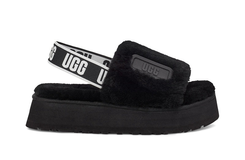 2258 Disco Fuzz Sandals – Black (In Stock)