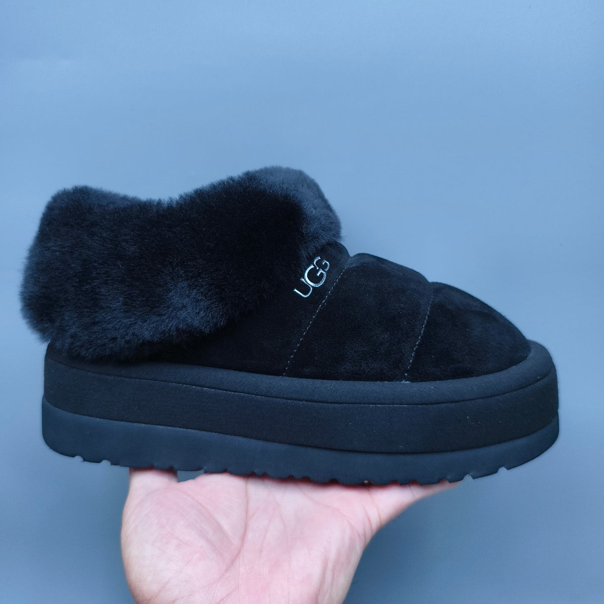 6390 Platform Slip-On Casual Shoes – Black (In Stock)