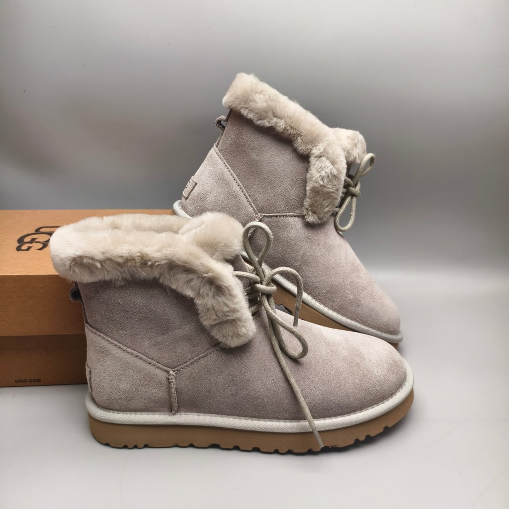 4576 Mid-Top Lace-Up Casual Sneakers – Gray (In Stock)