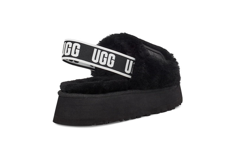 2258 Disco Fuzz Sandals – Black (In Stock)