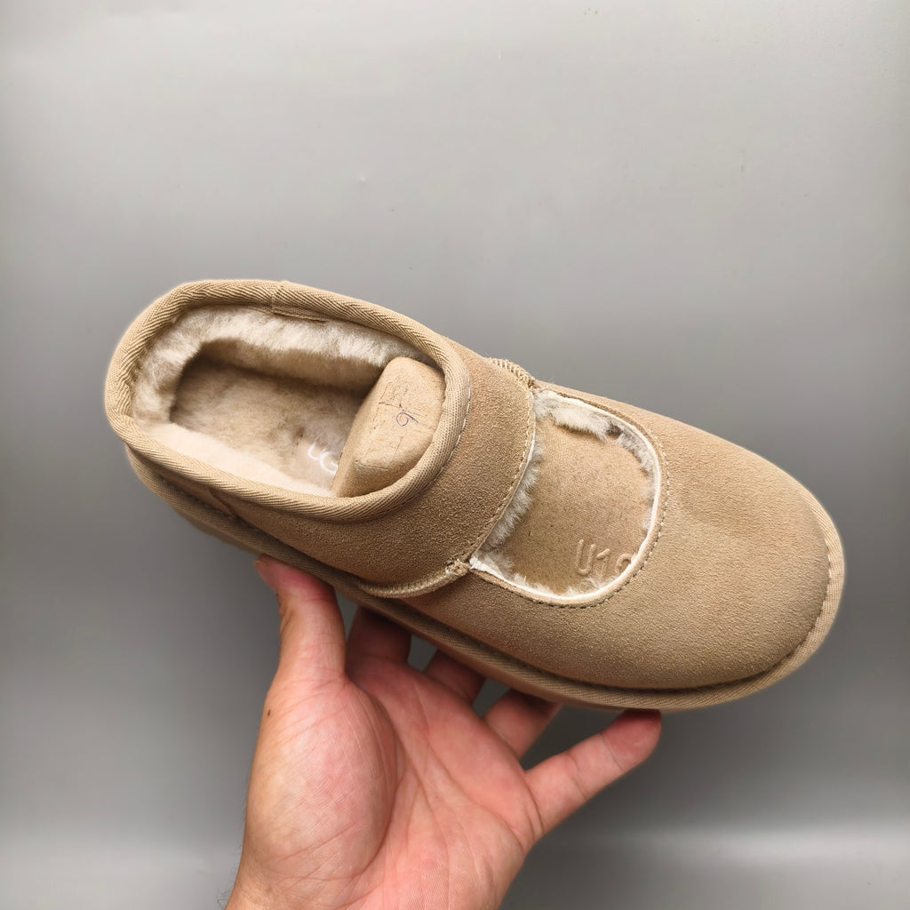 7612 Mary Jane Platform Fashion Shoes – Sand (In Stock)