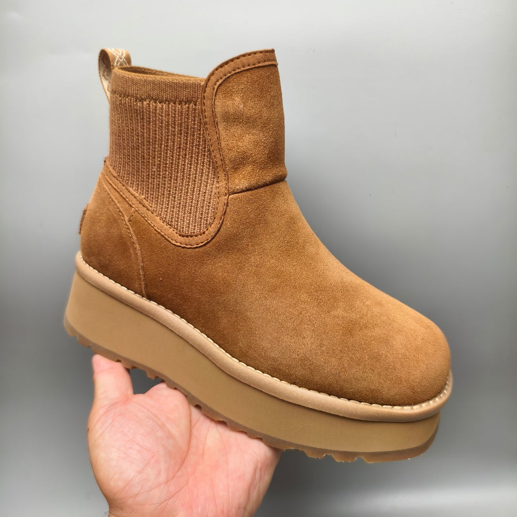 3258 5cm Platform Fashion Casual Shoes – Chestnut (In Stock)